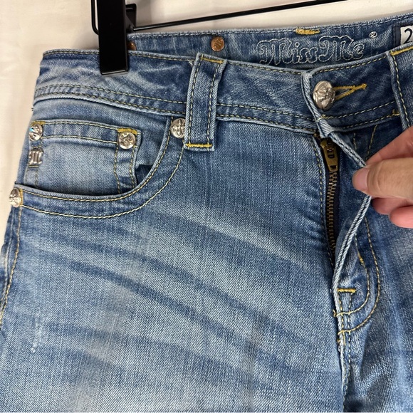 MISS ME Women’s Size 27 Denim Jeans Capri Boyfriend Style Fit Stretch Crop Mid - Picture 6 of 14